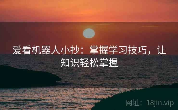 爱看机器人小抄：掌握学习技巧，让知识轻松掌握