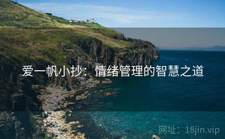 爱一帆小抄:情绪管理的智慧之道 第2张 爱一帆小抄:情绪管理的智慧之道 第2张